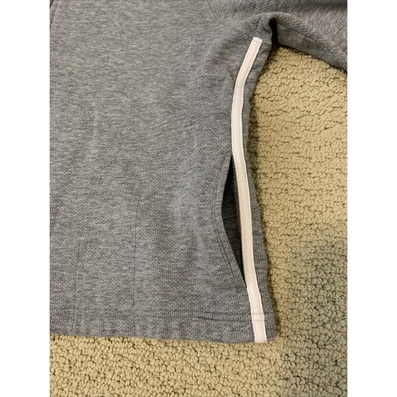 Rafaella Petites Activewear Jacket Size Large Full Zip Heather Gray White Trim - Picture 7 of 11